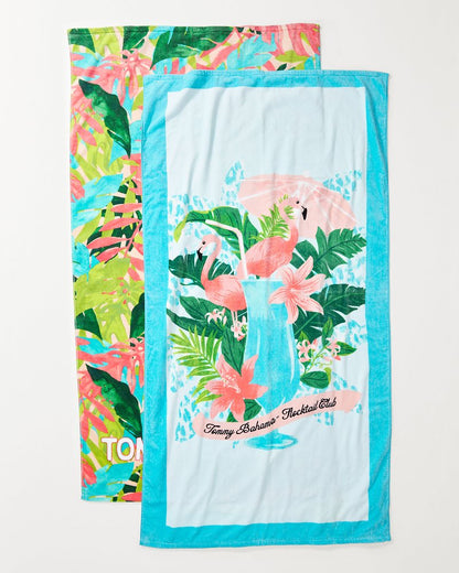 Tommy Bahama | Flocktail Club & Fiesta Jungle Beach Towels - Set of 2 / Multicolor