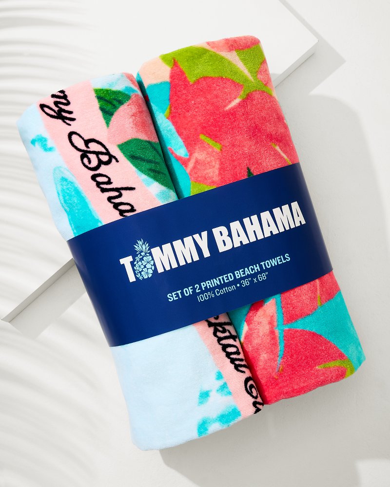 Tommy Bahama | Flocktail Club & Fiesta Jungle Beach Towels - Set of 2 / Multicolor