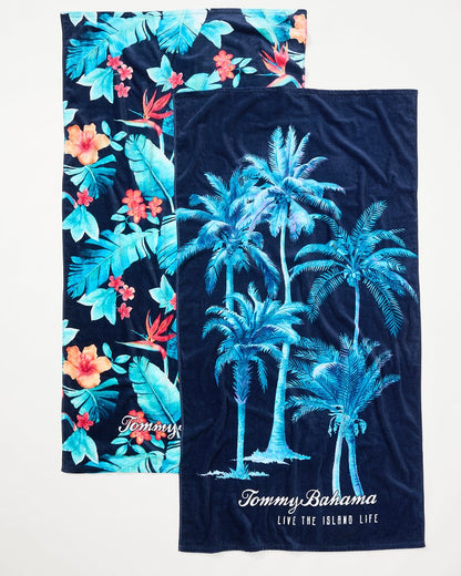 Tommy Bahama | Palms Grove & Blue Muse Beach Towels — Set of 2 / Multicolor