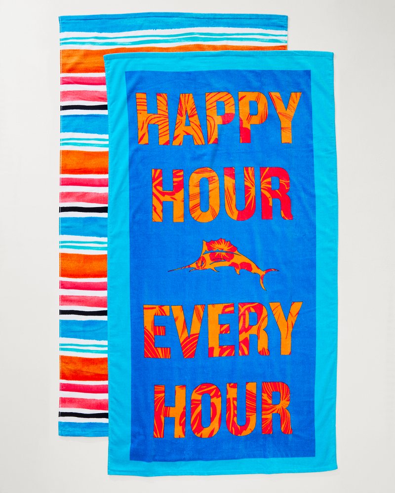 Tommy Bahama | Cape Coral & Happy Hour Beach Towels — Set of 2 / Multicolor
