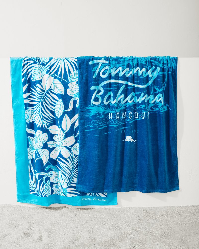 Tommy Bahama | High Tide Hangout & Island Cays Blooms Beach Towels — Set of 2 / Multicolor