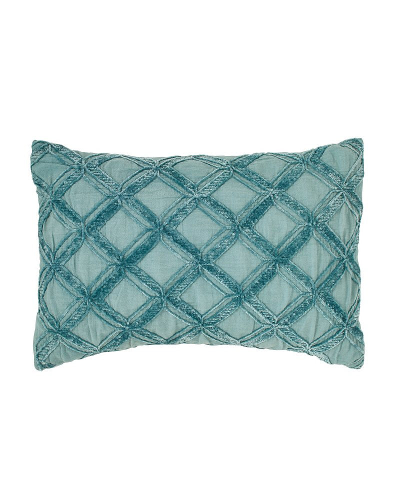 Tommy Bahama | Chenille Diamond Blue Throw Pillow / Blue
