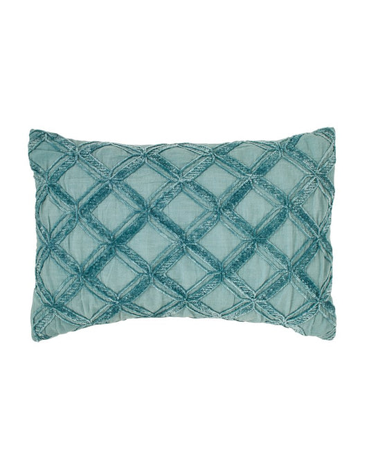 Tommy Bahama | Chenille Diamond Blue Throw Pillow / Blue
