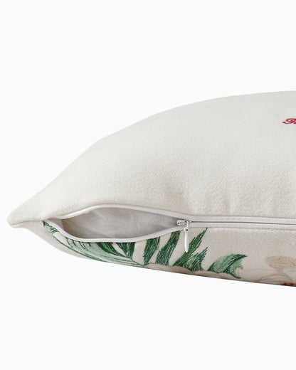 Tommy Bahama | Festive Palms Velvet Embroidered Decorative Pillow / Multicolor