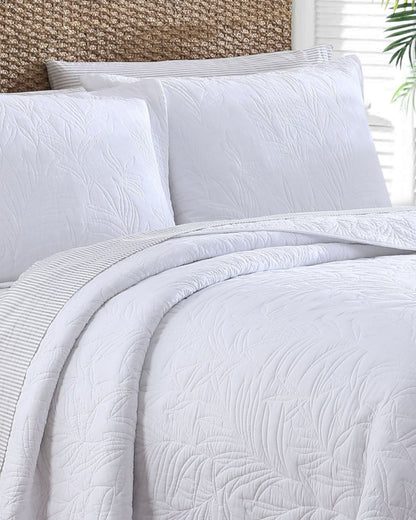 Tommy Bahama | Solid Costa Sera Twin Quilt / White