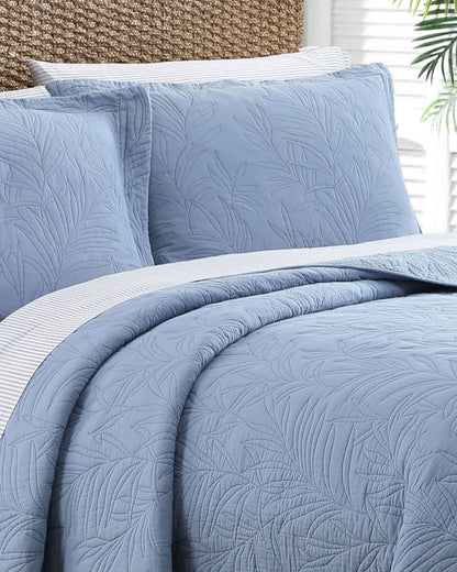 Tommy Bahama | Solid Costa Sera Twin Quilt / Blue