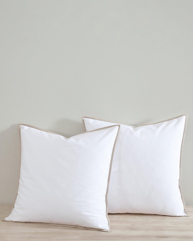 Tommy Bahama | Bahama Basic Canvas White European Shams - Set of 2 / White