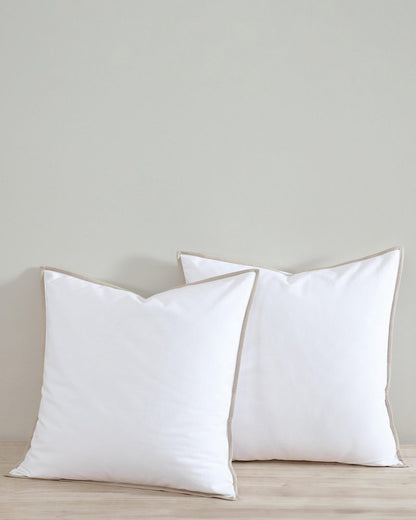 Tommy Bahama | Bahama Basic Canvas White European Shams - Set of 2 / White
