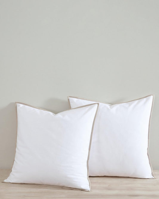 Tommy Bahama | Bahama Basic Canvas White European Shams - Set of 2 / White