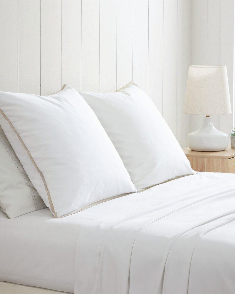 Tommy Bahama | Bahama Basic Canvas White European Shams - Set of 2 / White