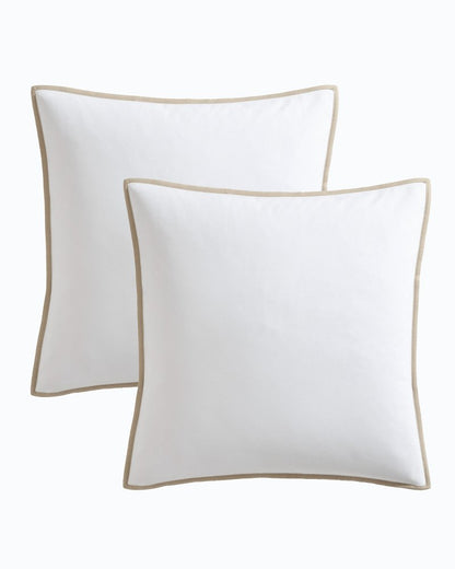 Tommy Bahama | Bahama Basic Canvas White European Shams - Set of 2 / White