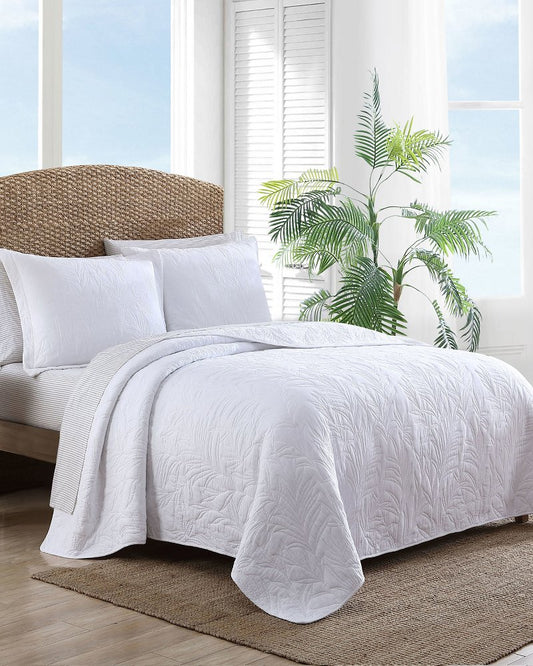 Tommy Bahama | Solid Costa Sera 2-Piece King Quilted Sham Set / White