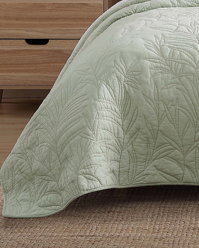 Tommy Bahama | Solid Costa Sera 2-Piece Standard Quilted Sham Set / Green