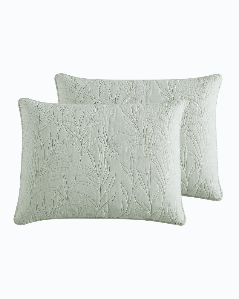 Tommy Bahama | Solid Costa Sera 2-Piece King Quilted Sham Set / Green