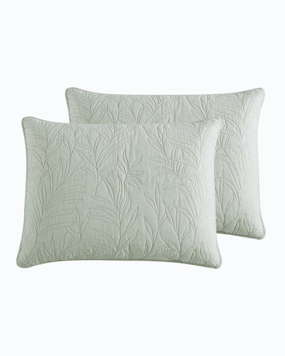 Tommy Bahama | Solid Costa Sera 2-Piece King Quilted Sham Set / Green