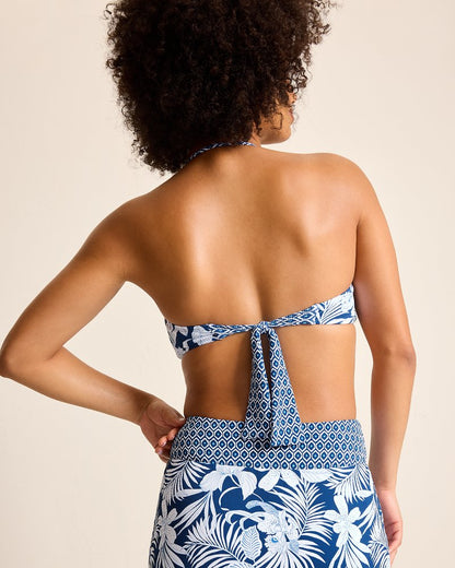 Tommy Bahama | Island Cays Blooms Bandeau Bikini Top / Indigo Tide