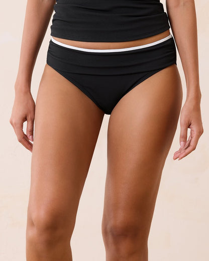Tommy Bahama | Island Cays Cabana High-Waist Bikini Bottoms / Black