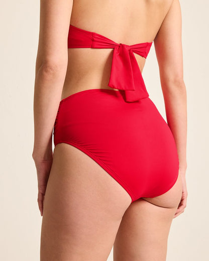Tommy Bahama | Pearl High-Waist Bikini Bottoms / Red Hibiscus