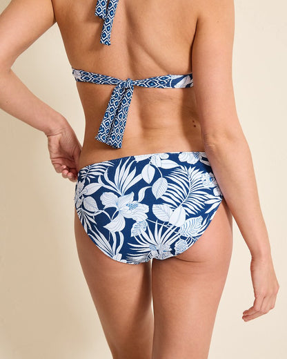 Tommy Bahama | Island Cays Blooms Reversible Hipster Bikini Bottoms / Mare Navy Rev