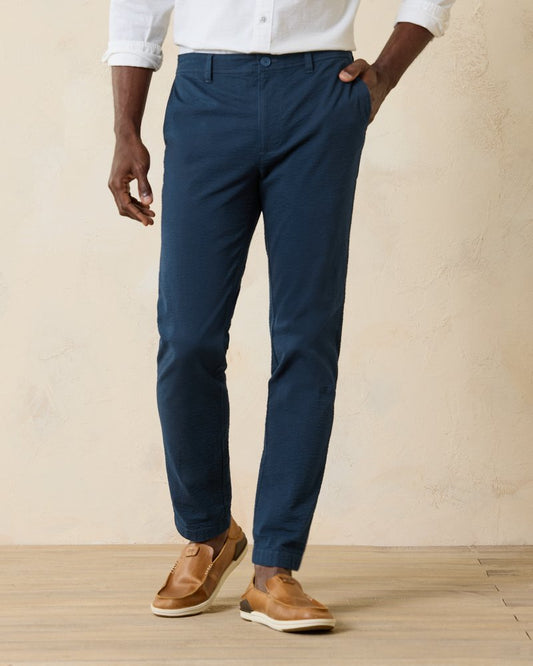 Tommy Bahama | Nova Wave Half-Elastic Waist Seersucker Pants / Maritime