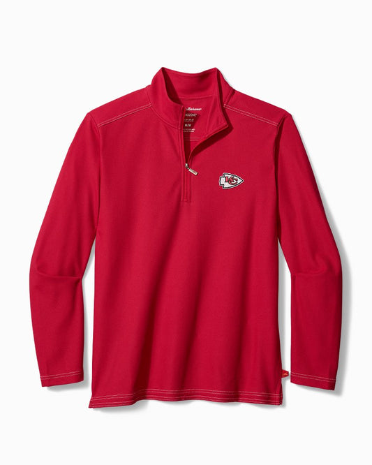 Tommy Bahama | NFL Emfielder Half-Zip Sweatshirt / kansas_city_chiefs