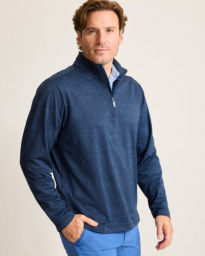 Tommy Bahama | Monstera Fade IslandZone® Half-Zip Sweatshirt / Blue Note