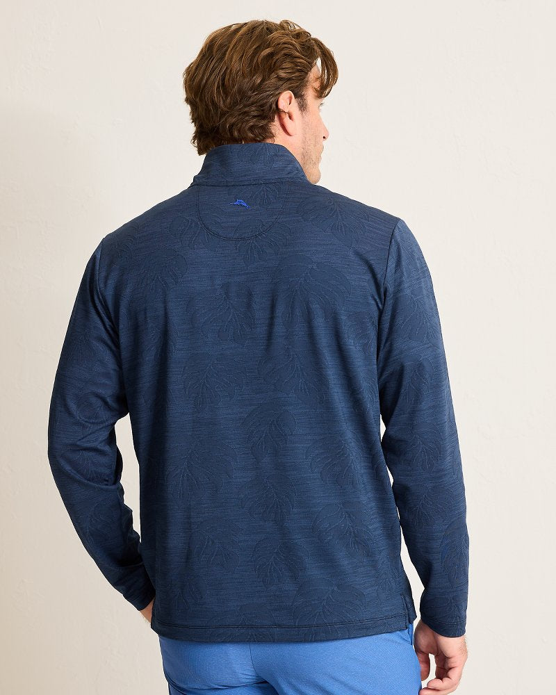 Tommy Bahama | Monstera Fade IslandZone® Half-Zip Sweatshirt / Blue Note