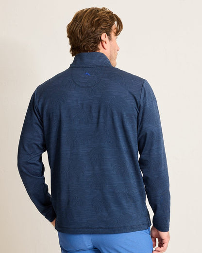Tommy Bahama | Monstera Fade IslandZone® Half-Zip Sweatshirt / Blue Note