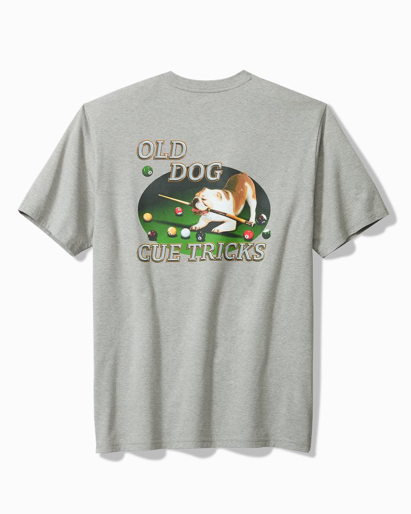 Tommy Bahama | Old Dogs, Cue Tricks Graphic Pocket T-Shirt / Grey Heather