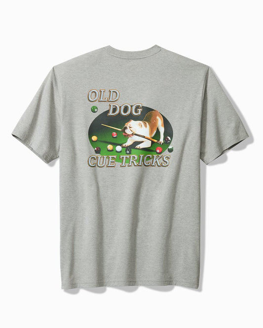 Tommy Bahama | Old Dogs, Cue Tricks Graphic Pocket T-Shirt / Grey Heather