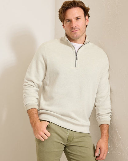 Tommy Bahama | Flip Coast Reversible Half-Zip Sweatshirt / Lychee Hthr