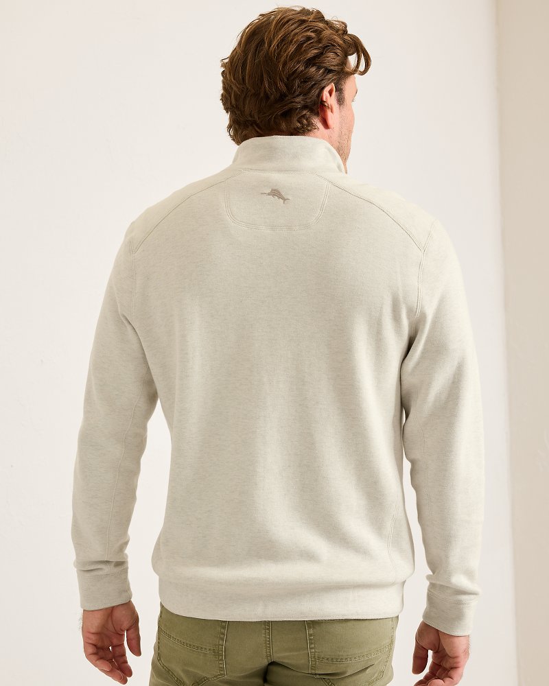 Tommy Bahama | Flip Coast Reversible Half-Zip Sweatshirt / Lychee Hthr