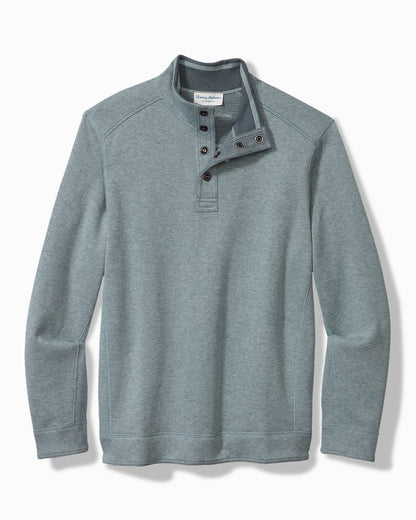 Tommy Bahama | Flip Coast Reversible Snap Mock Sweatshirt / Dark Twilight Blue Heather