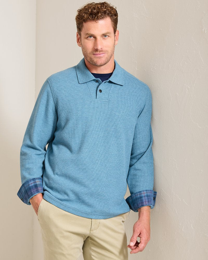 Tommy Bahama | Las Arias Sweatshirt Polo / Corfu Blue Heather