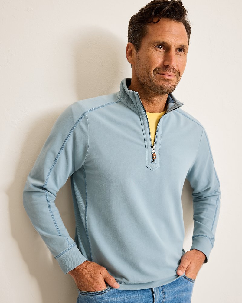 Tommy Bahama | Ben & Terry Half-Zip Sweatshirt / Norse Blue