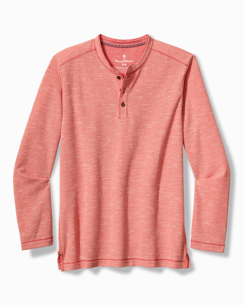 Tommy Bahama | Morro Beach Long-Sleeve Henley / Red Ginger