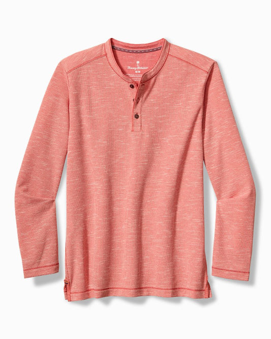 Tommy Bahama | Morro Beach Long-Sleeve Henley / Red Ginger