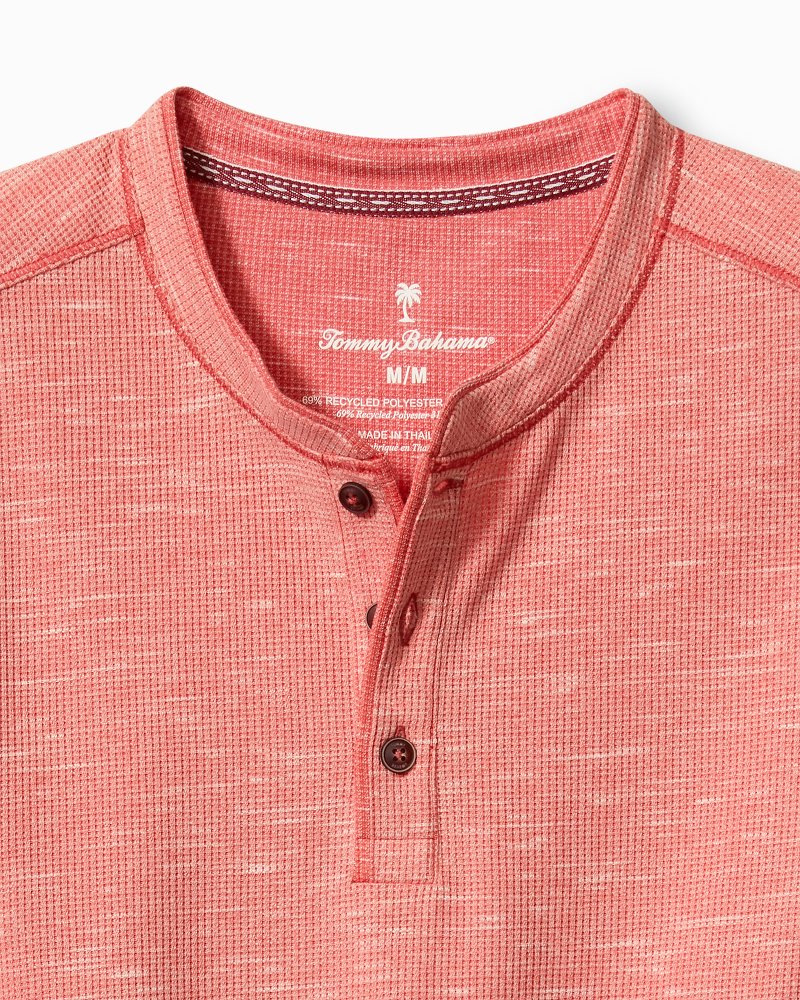 Tommy Bahama | Morro Beach Long-Sleeve Henley / Red Ginger