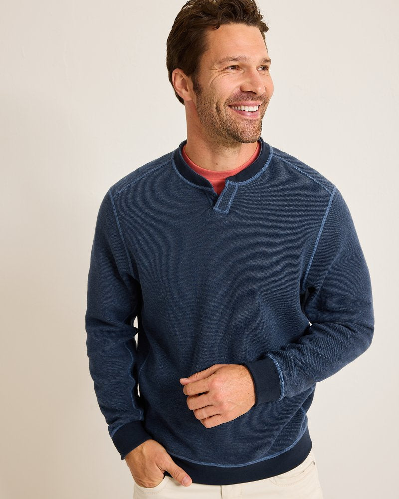Tommy Bahama | Flip Coast Reversible Abaco Sweatshirt / Blue Note Heather