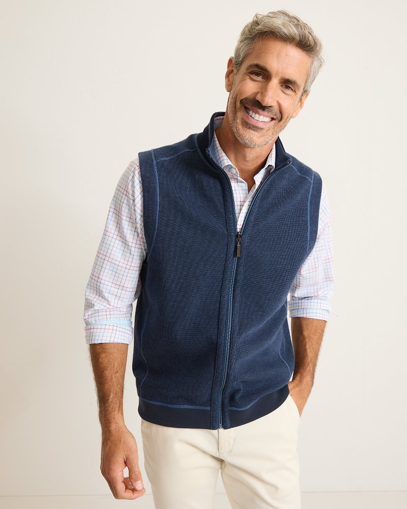 Tommy Bahama | Flip Coast Reversible Vest / Blue Note Heather