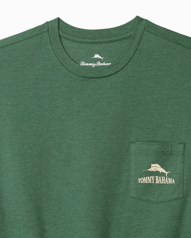 Tommy Bahama | Between the Ryes Graphic Pocket T-Shirt / Green Meadow Heather