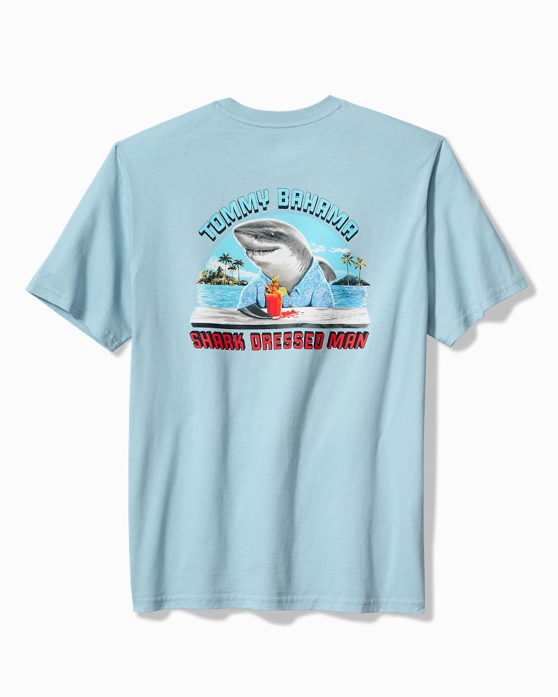 Tommy Bahama | Shark Dressed Man Graphic T-Shirt / Blue Stream