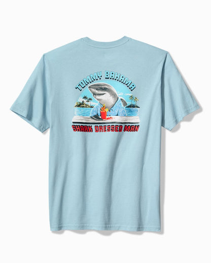 Tommy Bahama | Shark Dressed Man Graphic T-Shirt / Blue Stream
