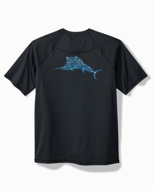 Tommy Bahama | Chill Time Surf IslandZone® Short-Sleeve Rash Guard / Jet Black