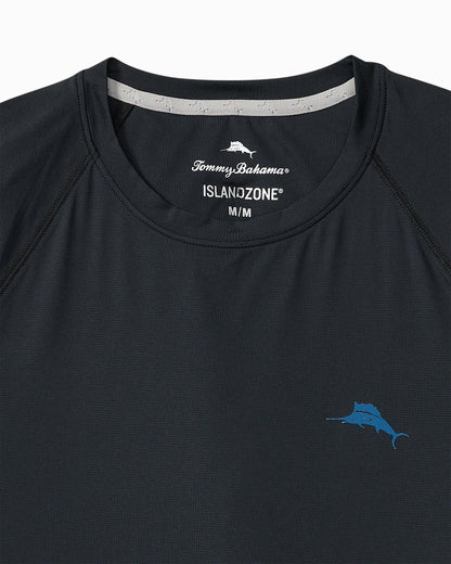 Tommy Bahama | Chill Time Surf IslandZone® Short-Sleeve Rash Guard / Jet Black