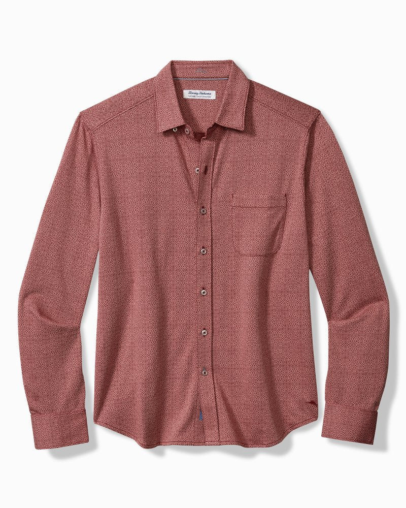 Tommy Bahama | San Lucio Diamond Isles Knit Stretch Shirt / Rose Red
