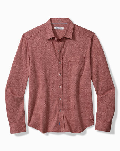 Tommy Bahama | San Lucio Diamond Isles Knit Stretch Shirt / Rose Red