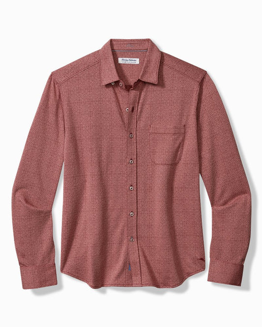 Tommy Bahama | San Lucio Diamond Isles Knit Stretch Shirt / Rose Red