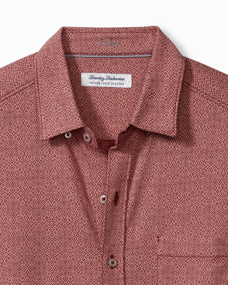 Tommy Bahama | San Lucio Diamond Isles Knit Stretch Shirt / Rose Red