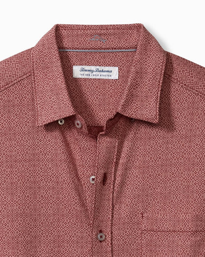 Tommy Bahama | San Lucio Diamond Isles Knit Stretch Shirt / Rose Red